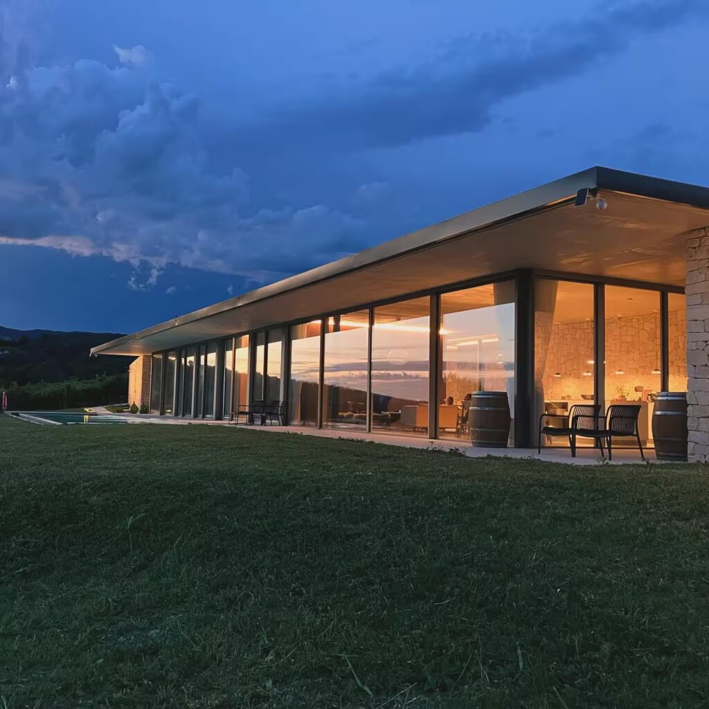 Scorrevoli a Scomparsa per una Villa sulle colline di Negrar (VR) 1 Scorrevoli Minimali Negrar 1
